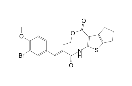 4H-cyclopenta[b]thiophene-3-carboxylic acid, 2-[[(2E)-3-(3-bromo-4-methoxyphenyl)-1-oxo-2-propenyl]amino]-5,6-dihydro-, ethyl ester