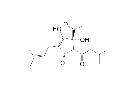 2-Cyclopenten-1-one, 4-acetyl-3,4-dihydroxy-2-(3-methyl-2-butenyl)-5-(3-methyl-1-oxobutyl) -, cis-