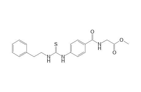 p-(3-phenethyl-2-thioureido)hippuric acid, methyl ester