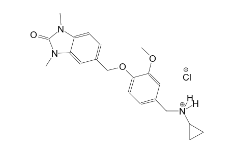 benzenemethanaminium, N-cyclopropyl-4-[(2,3-dihydro-1,3-dimethyl-2-oxo-1H-benzimidazol-5-yl)methoxy]-3-methoxy-, chloride