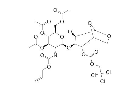 3-O-(3,4,6-TRI-O-ACETYL-2-N-ALLYLOXYCARBONYLAMINO-2-DEOXY-BETA-D-GLUCOPYRANOSYL)-1,6-ANHYDRO-4-O-(2,2,2-TRICHLOROETHOXYCARBONYL)-BETA-D-MANNOPYRANOSE
