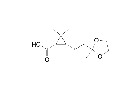 (1S,3R)-cis-2,2-dimethyl-3-[2-(2-methyl-1,3-dioxolan-2-yl)ethyl]cyclopropanecarboxylic acid