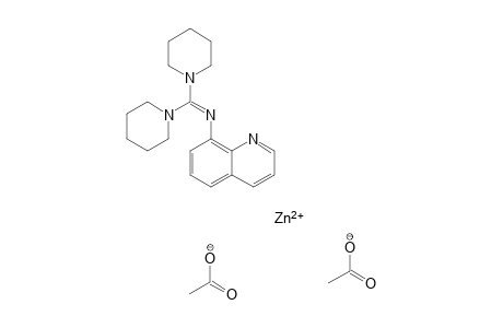 1,1-Bis(1-piperidyl)-N-(8-quinolyl)methanimine zinc(II) diacetate