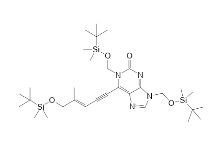 1,9-bis[[tert-butyl(dimethyl)silyl]oxymethyl]-6-[(E)-5-[tert-butyl(dimethyl)silyl]oxy-4-methyl-pent-3-en-1-ynyl]purin-2-one