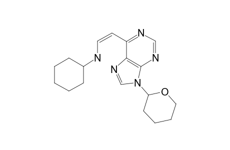 (Z)-6-[2-(CYCLOHEXYLAMINO)-VINYL]-9-(TETRAHYDROPYRAN-2-YL)-PURINE