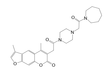 7H-furo[3,2-g][1]benzopyran-7-one, 6-[2-[4-[2-(hexahydro-1H-azepin-1-yl)-2-oxoethyl]-1-piperazinyl]-2-oxoethyl]-3,5-dimethyl-