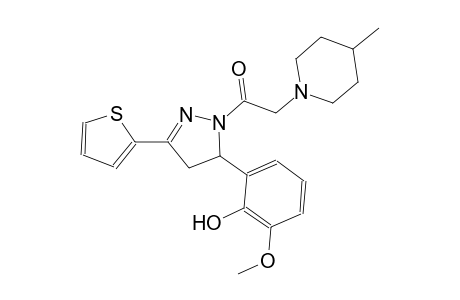 phenol, 2-[4,5-dihydro-1-[(4-methyl-1-piperidinyl)acetyl]-3-(2-thienyl)-1H-pyrazol-5-yl]-6-methoxy-