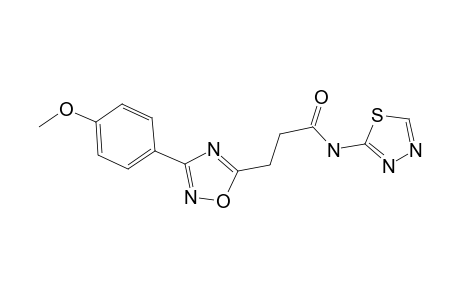 3-[3-(4-methoxyphenyl)-1,2,4-oxadiazol-5-yl]-N-(1,3,4-thiadiazol-2-yl)propanamide