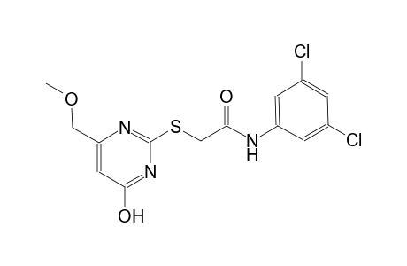 N-(3,5-dichlorophenyl)-2-{[4-hydroxy-6-(methoxymethyl)-2-pyrimidinyl]sulfanyl}acetamide