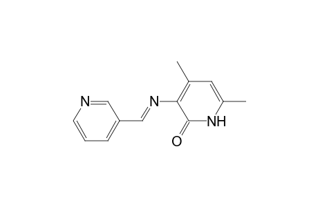 4,6-Dimethyl-2(1H)-pyridone, 3-(3-pyridylmethylenamino)-
