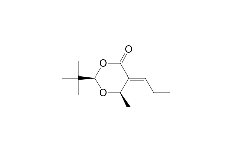 (E,2R,6R)-2-TERT.-BUTYL-6-METHYL-5-PROPYLIDEN-1,3-DIOXAN-4-ONE
