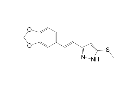 5-[(E)-2-(1,3-benzodioxol-5-yl)ethenyl]-3-(methylthio)-1H-pyrazole