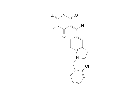 5-{[1-(2-chlorobenzyl)-2,3-dihydro-1H-indol-5-yl]methylene}-1,3-dimethyl-2-thioxodihydro-4,6(1H,5H)-pyrimidinedione