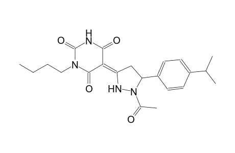 2,4,6(1H,3H,5H)-pyrimidinetrione, 5-[1-acetyl-5-[4-(1-methylethyl)phenyl]-3-pyrazolidinylidene]-1-butyl-, (5Z)-