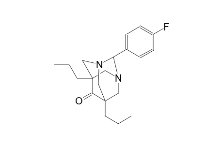 Tricyclo[3.3.1.1(3,7)]decan-6-one, 2-(4-fluorophenyl)-5,7-dipropyl-1,3-diaza-