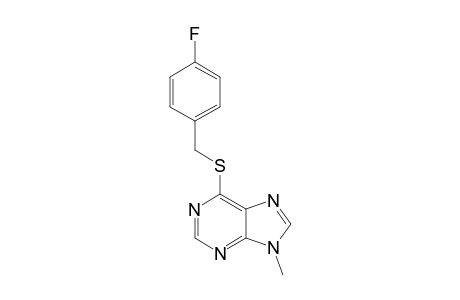 6-(p-Fluorobenzyl)sulfanyl-9-methyl-9H-purine