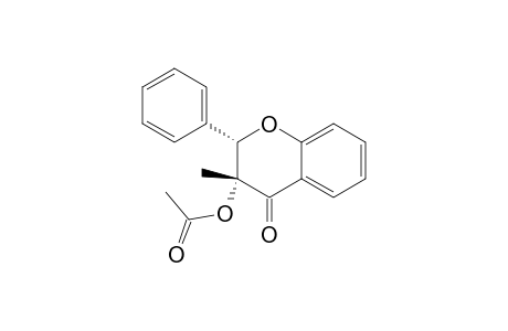 4H-1-Benzopyran-4-one, 3-(acetyloxy)-2,3-dihydro-3-methyl-2-phenyl-, trans-