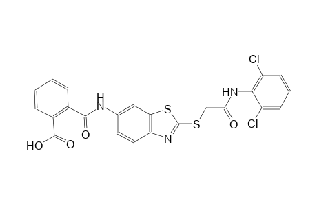 benzoic acid, 2-[[[2-[[2-[(2,6-dichlorophenyl)amino]-2-oxoethyl]thio]-6-benzothiazolyl]amino]carbonyl]-