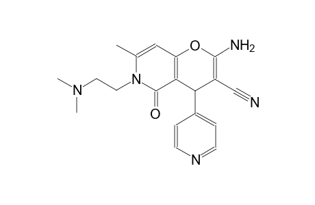2-amino-6-[2-(dimethylamino)ethyl]-7-methyl-5-oxo-4-(4-pyridinyl)-5,6-dihydro-4H-pyrano[3,2-c]pyridine-3-carbonitrile