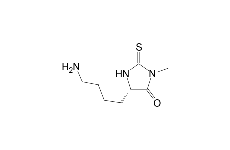 4-Imidazolidinone, 5-(4-aminobutyl)-3-methyl-2-thioxo-, (S)-