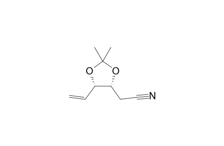 2-[(4R,5S)-2,2-dimethyl-5-vinyl-1,3-dioxolan-4-yl]acetonitrile