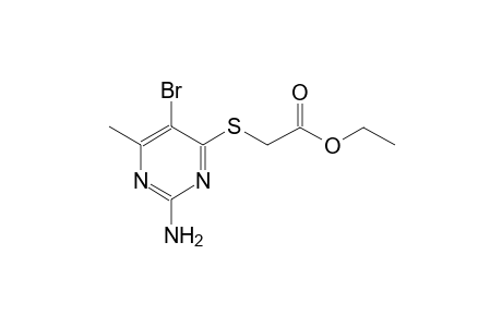 (2-Amino-5-bromo-6-methyl-pyrimidin-4-ylsulfanyl)-acetic acid ethyl ester