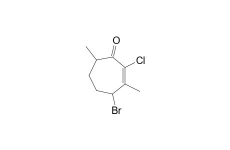 4-Bromo-2-chloro-3,7-dimethylcyclohept-2-en-1-one