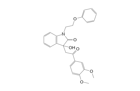 2H-indol-2-one, 3-[2-(3,4-dimethoxyphenyl)-2-oxoethyl]-1,3-dihydro-3-hydroxy-1-(2-phenoxyethyl)-