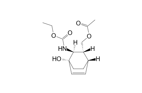 Carbamic acid, [3-[(acetyloxy)methyl]-1-hydroxybicyclo[2.2.2]oct-5-en-2-yl]-, ethyl ester, (1.alpha.,2.alpha.,3.beta.,4.beta.)-(.+-.)-