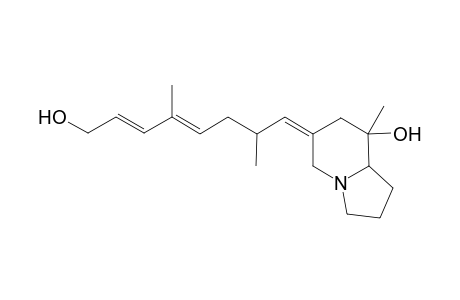 6-Methyl-6-hydroxy-8-[2',5'-dimethyl-8'-hydroxy-4',6'-octadienylidene]-1-azabicyclo[3.4.0]nonane
