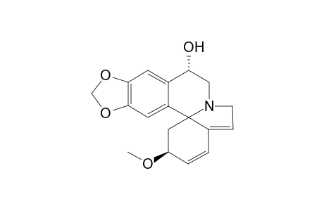 Erythrinan-11-ol, 1,2,6,7-tetradehydro-3-methoxy-15,16-(methylenebis(oxy))-, (3beta,11alpha)-