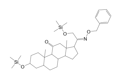 Pregnane-11,20-dione, 3,21-bis[(trimethylsilyl)oxy]-, 20-[O-(phenylmethyl)oxime], (3.alpha.,5.beta.)-