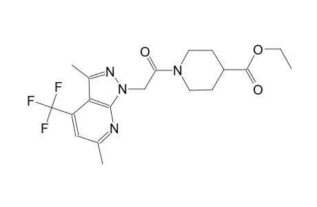 4-piperidinecarboxylic acid, 1-[[3,6-dimethyl-4-(trifluoromethyl)-1H-pyrazolo[3,4-b]pyridin-1-yl]acetyl]-, ethyl ester