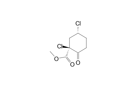 Cyclohexanecarboxylic acid, 1,5-dichloro-2-oxo-, methyl ester, trans-(.+-.)-