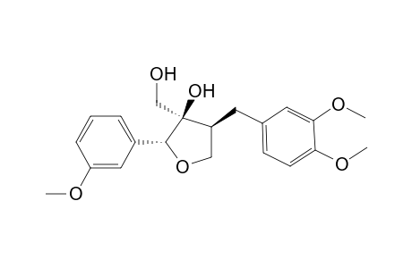 3-Furanmethanol, 4-[(3,4-dimethoxyphenyl)methyl]tetrahydro-3-hydroxy-2-(3-methoxyphenyl)-, (2.alpha.,3.alpha.,4.beta.)-