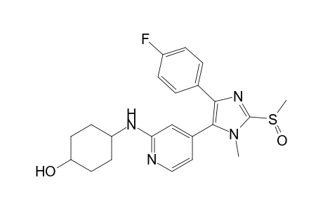 4-{4-[5-(4-Fluoro-phenyl)-2-methanesulfinyl-3-methyl-3H-imidazol-4-yl]-Pyridin-2-ylamino}-cyclohexanol