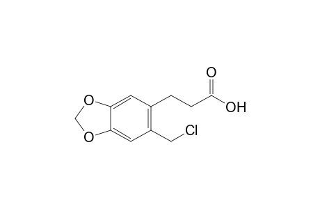 2-(chloromethyl)-4,5-(methylenedioxy)hydrocinnamic acid