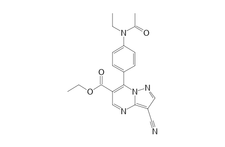 7-[4-(N-ACETYL-N-ETHYL)-AMINOPHENYL]-3-CYANO-6-ETHOXYCARBONYLPYRAZOLO-[1,5-A]-PYRIMIDINE