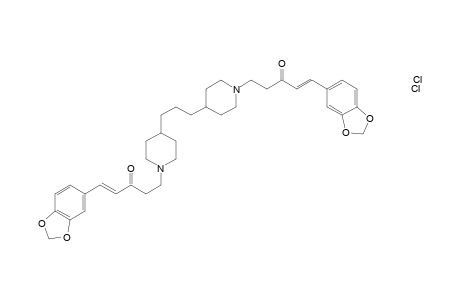 5,5'-(4,4'-(Propane-1,3-diyl)bis(piperidine-4,1-diyl))bis(1-(benzo[d][1,3]dioxol-5-yl)pent-1-en-3-one) dihydrochloride