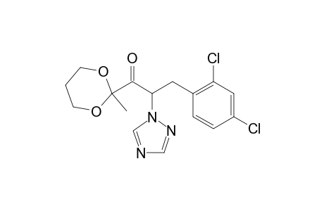 1-Propanone, 3-(2,4-dichlorophenyl)-1-(2-methyl-1,3-dioxan-2-yl)-2-(1H-1,2,4-triazol-1-yl)-