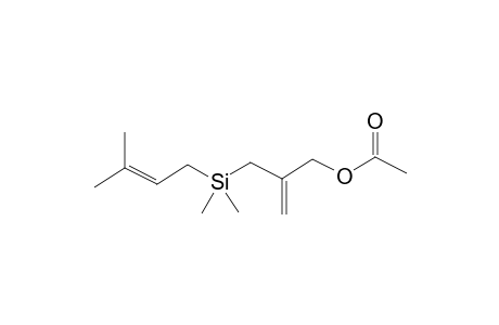 2-{[Dimethyl(3-methylbut-2-en-1-yl)silyl]methyl}allyl Acetate