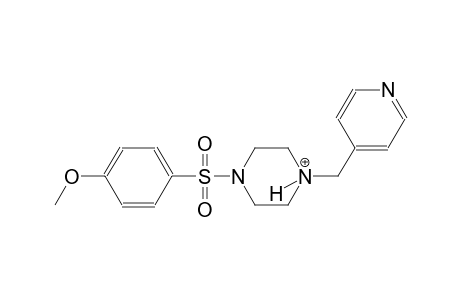 1-[(4-methoxyphenyl)sulfonyl]-4-(4-pyridinylmethyl)piperazin-4-ium
