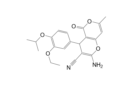 2-amino-4-(3-ethoxy-4-isopropoxyphenyl)-7-methyl-5-oxo-4H,5H-pyrano[4,3-b]pyran-3-carbonitrile