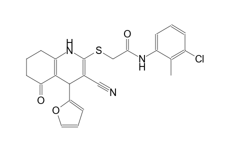 acetamide, N-(3-chloro-2-methylphenyl)-2-[[3-cyano-4-(2-furanyl)-1,4,5,6,7,8-hexahydro-5-oxo-2-quinolinyl]thio]-