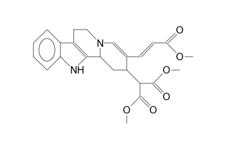 7-Dicarbomethoxymethyl-8-carbomethoxyvinyl-1,2,6,7-tetrahydro-indolo(2,3A)quinolizine