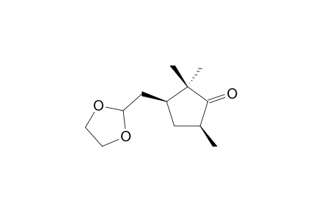 (1R,4R)-2-((2,2,4-TRIMETHYL-3-OXOCYCLOPENTYL)-METHYL)-1,3-DIOXOLAN