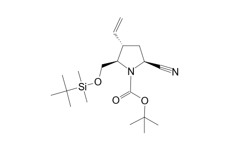 (2R,3S,5S)-N-tert-Butyloxycarbonyl-2-tert-butyldimethylsiloxymethyl-5-cyano-3-vinylpyrrolidine