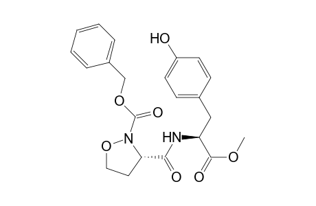 2-Isoxazolidinecarboxylic acid, 3-[[[1-[(4-hydroxyphenyl)methyl]-2-methoxy-2-oxoethyl]amino]carbonyl]-, phenylmethyl ester, [S-(R*,R*)]-