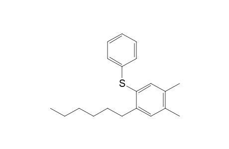 1-Hexyl-4,5-dimethyl-2-(phenylsulfanyl)benzene