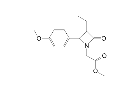 (3SR,4RS)-3-Ethyl-1-methoxycarbonylmethyl-4-(4-methoxyphenyl)-azetidin-2-one